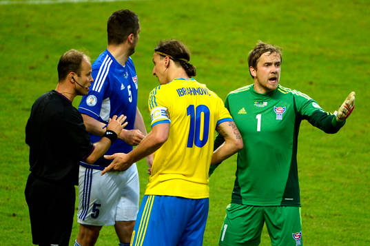 Zlatan Ibrahimovic, Sverige och Atli Gregersen samt Gunnar