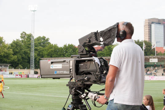 TV-kameraman, kameraman, TV-kamera, Malmö gamla