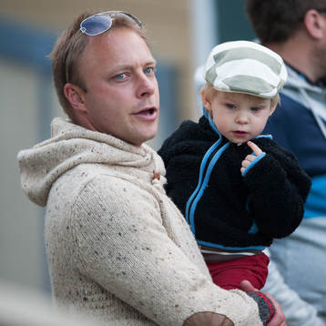 Anders Andersson, TV4, med son