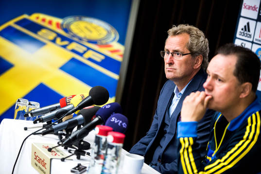 Presskonferens med Erik Hamrén, förbundskapten, på