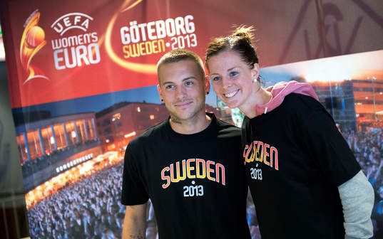 Anton Hysén och Lotta Schelin