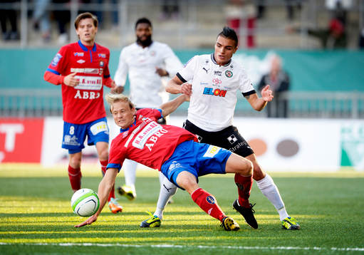 Christofer Bengtsson och Ahmed Yasin  i matchen mellan