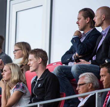 Rasmus Elm på läktaren