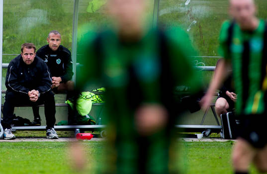 Henrik Larsson spelar en match
