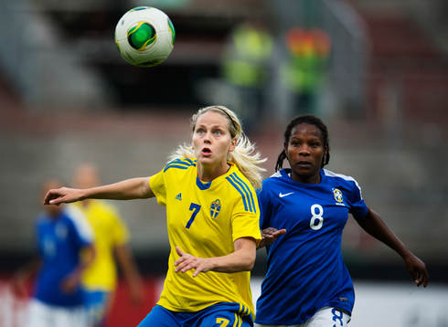 Sveriges Lisa Dahlkvist och Brasiliens Formiga i