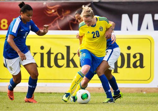 Sveriges Marie Hammarström kämpar mot Brasiliens