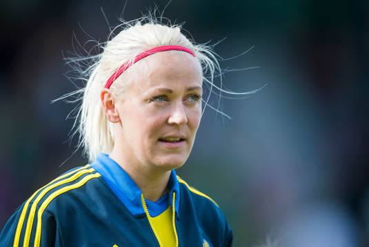 Sveriges Josefine Öqvist i träningslandskampen mellan