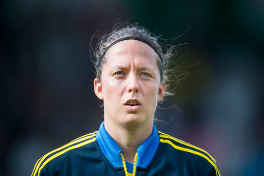 Sveriges Lina Nilsson i träningslandskampen mellan Sverige