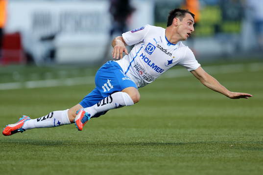 Norrköpings Nikola Tkalcic i matchen mellan IFK