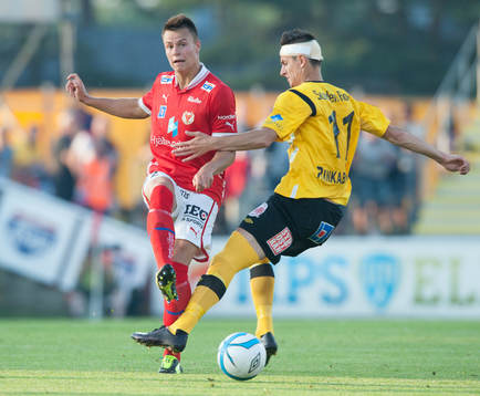 Melker Hallberg, Kalmar och Haris Radetinac, Mjällby