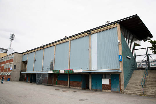Generell vy över Söderstadion innan matchen mellan