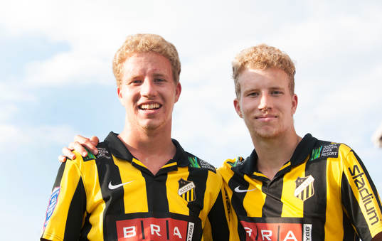 Tvillingbröderna Samuel Gustafson och Simon Gustafson,