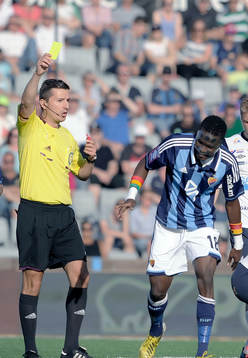 Djurgårdens nr 18 Daniel Amartey fick gulkort