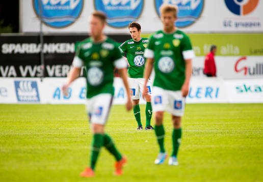 Jönköpings Daryl Smylie deppar i matchen mellan