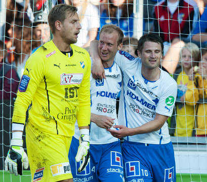 0-2 Andreas Johansson, Norrköping, som grattas av Gunnar