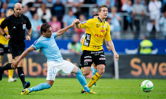 under fotbollsmatchen i Allsvenskan mellan Malmö FF och