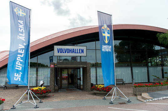 Volvohallen i Torslanda där presskonferensen och