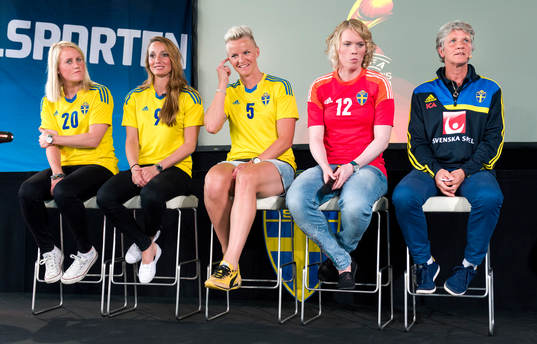 Marie Hammarström, Kosovare Asllani, Nilla Fischer, Hedvig