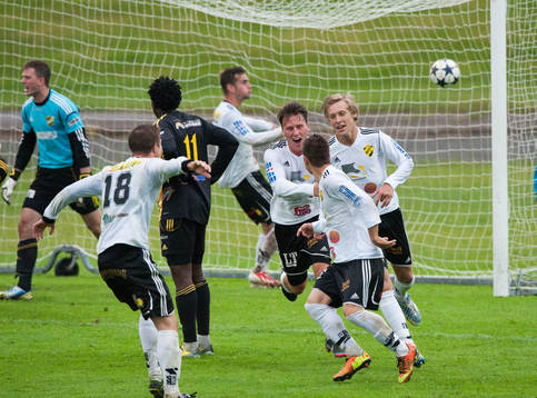 1-1, Laholm, när det återstod sekunder, jubel, bollen i