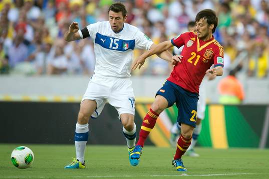 David SILVA / Andrea Barzagli - 27.06.2013 - Espagne /