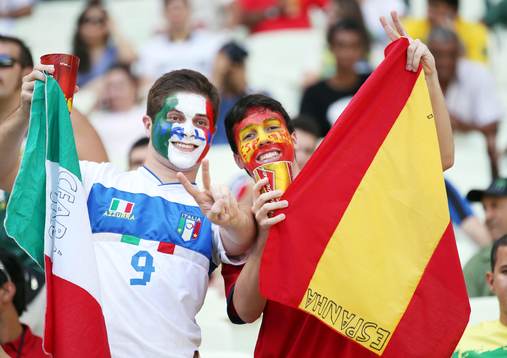 Supporter Espagne / Italie  - 27.06.2013 - Espagne / Italie