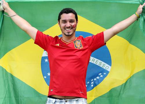 Supporter Espagne  - 27.06.2013 - Espagne / Italie -