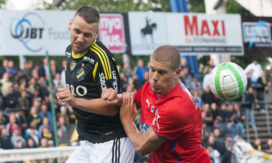 Alexander Milosevic, AIK, och Robin Simovic, Helsingborg