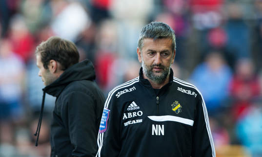 Nebojsa Novakovic och Andreas Alm, tränare, AIK