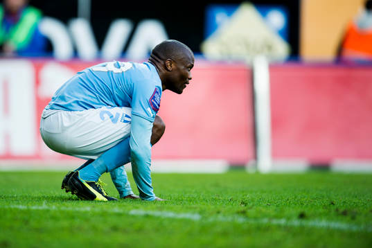 Malmö FFs Tokelo Rantie deppar