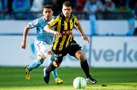 Malmö FFs Ricardo Ferreira Da Silva och Häckens Moestafa
