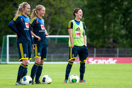 Sveriges Stina Segerström, Emmelie Konradsson och Therese