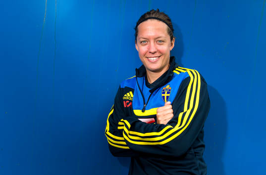 Sveriges Lina Nilsson fotograferas i