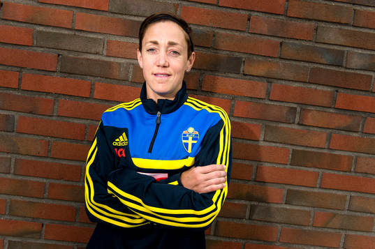 Sveriges Therese Sjögran fotograferas i