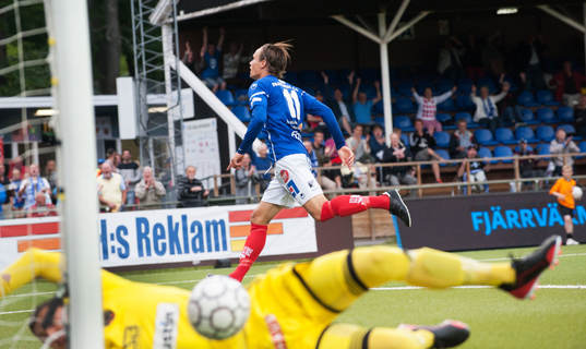 2-0, Viktor Prodell, Åtvidaberg, gör sitt andra mål i