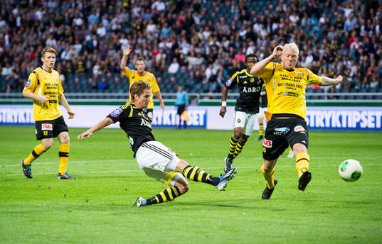 s Martin Lorentzson skjuter i offsideläge