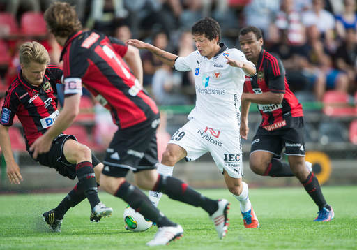 Kalmars Romario Pereira Sipiao i matchen mellan