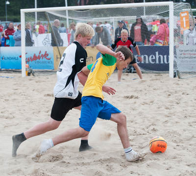Sand, beachsoccerplan, närkamp