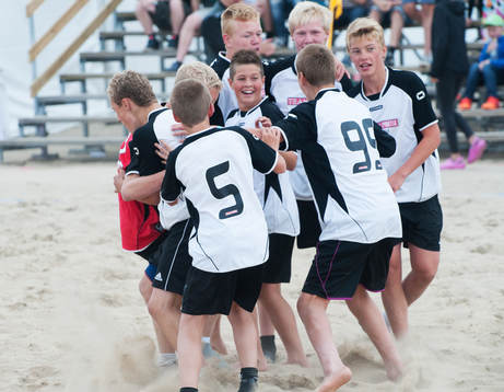Sand, beachsoccerplan, jubel