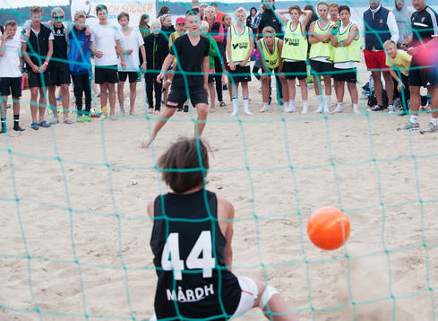 Sand, beachsoccerplan, Theo Ekström, avgörande straffmål