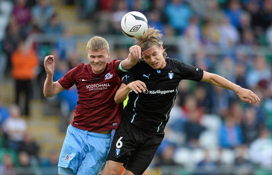 4 July 2013; Markus Halsti, Malmö FF, in action against