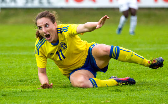 Sveriges Antonia Göransson jublar