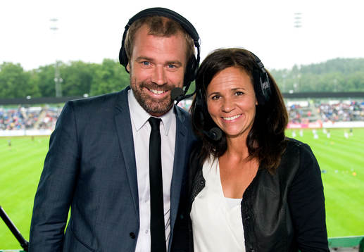 TV4-kommentatorerna Daniel Kristiansson och Malin Swedberg