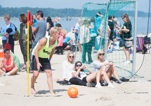 Sand, fotboll, närkamp, havsmiljö, hörna, hörnspark