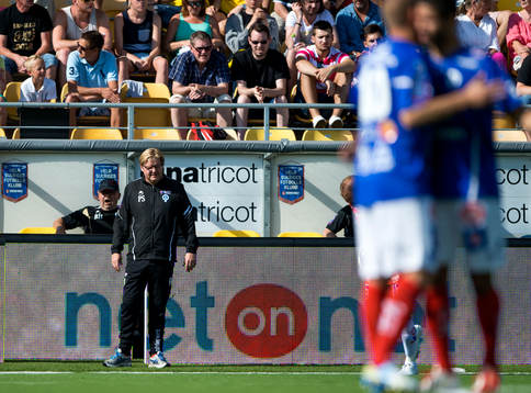 Åtvidabergs tränare Peter Swärdh i matchen mellan