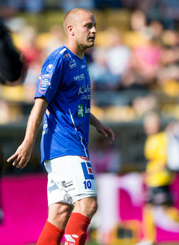 Matchens enda målgörare Åtvidabergs Daniel Sjölund i