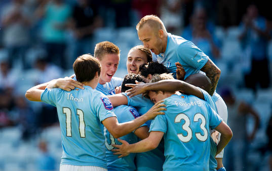 Malmö FFs Simon Thern Pontus Jansson Erik Johansson Magnus