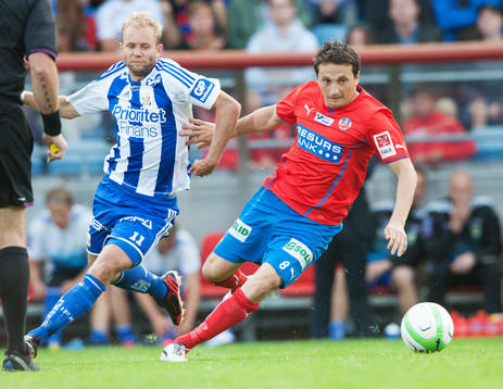 Ardian Gashi, Helsingborg och Robin Söder, IFK Göteborg, i