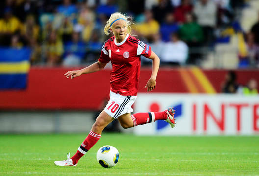 Danmarks Pernille Harder i matchen mellan Sverige och