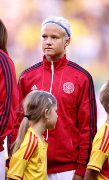 Danmarks Pernille Harder i matchen mellan Sverige och