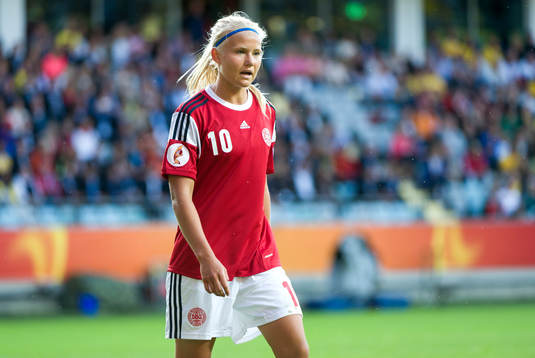 Danmarks Pernille Harder i matchen mellan Sverige och